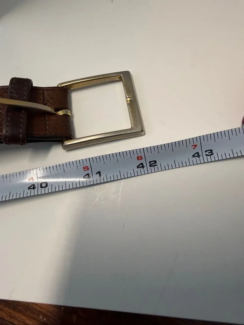 L’aiglon Brown Leather Belt Mens Size 40